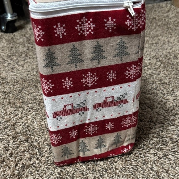 Cuddl Duds Festive Holiday Red Truck Heavyweight Twin Flannel Sheets Winter NWT - Picture 7 of 13